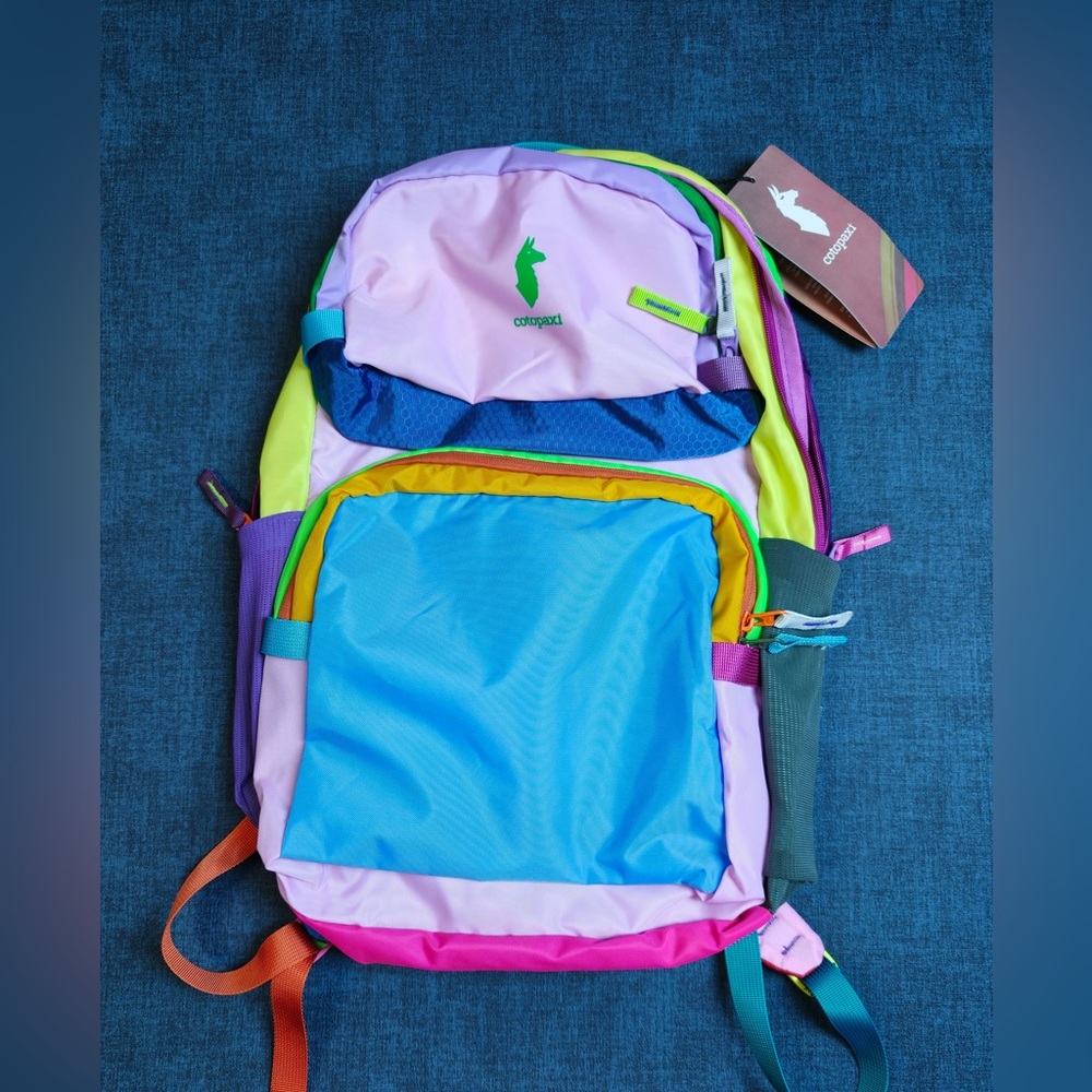 cotopaxi 16L Colorblock Backpack in Pink, Blue, Yellow and Green